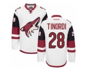 Men's Reebok Arizona Coyotes #28 Jarred Tinordi Authentic White Away NHL Jerse