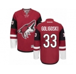 Men's Reebok Arizona Coyotes #33 Alex Goligoski Authentic Burgundy Red Home NHL Jersey