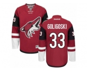 Men's Reebok Arizona Coyotes #33 Alex Goligoski Authentic Burgundy Red Home NHL Jersey