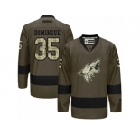 Men's Reebok Arizona Coyotes #35 Louis Domingue Authentic Green Salute to Service NHL Jersey