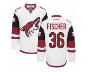 Men's Reebok Arizona Coyotes #36 Christian Fischer Authentic White Away NHL Jersey