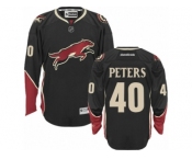 Men's Reebok Arizona Coyotes #40 Justin Peters Authentic Black Third NHL Jersey
