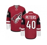Men's Reebok Arizona Coyotes #40 Justin Peters Authentic Burgundy Red Home NHL Jersey