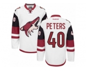 Men's Reebok Arizona Coyotes #40 Justin Peters Authentic White Away NHL Jersey