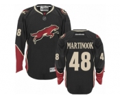 Men's Reebok Arizona Coyotes #48 Jordan Martinook Authentic Black Third NHL Jersey