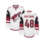 Men's Reebok Arizona Coyotes #48 Jordan Martinook Authentic White Away NHL Jersey