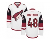 Men's Reebok Arizona Coyotes #48 Jordan Martinook Authentic White Away NHL Jersey