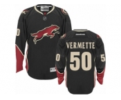 Men's Reebok Arizona Coyotes #50 Antoine Vermette Authentic Black Third NHL Jersey