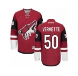Men's Reebok Arizona Coyotes #50 Antoine Vermette Authentic Burgundy Red Home NHL Jersey