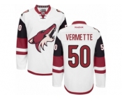 Men's Reebok Arizona Coyotes #50 Antoine Vermette Authentic White Away NHL Jersey