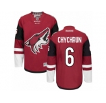 Men's Reebok Arizona Coyotes #6 Jakob Chychrun Authentic Burgundy Red Home NHL Jersey