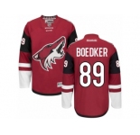 Men's Reebok Arizona Coyotes #89 Mikkel Boedker Authentic Burgundy Red Home NHL Jersey