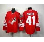 nhl jerseys phoenix coyotes #41 smith red