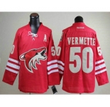 nhl jerseys phoenix coyotes #50 vermette red(A)