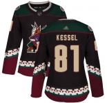 Arizona Coyotes #81 Phil Kessel Black Alternate Authentic Women's Stitched Hockey Jersey