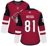 Arizona Coyotes #81 Phil Kessel Maroon Home Authentic Women's Stitched Hockey Jersey