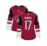 Women Adidas Phoenix Coyotes #17 Radim Vrbata Maroon Home Authentic Stitched NHL Jersey