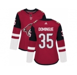 Women Adidas Phoenix Coyotes #35 Louis Domingue Maroon Home Authentic Stitched NHL Jersey