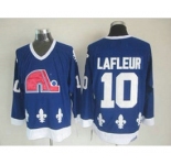 nhl jerseys quebec nordiques #10 lafleur dk.blue