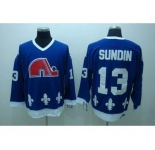 nhl quebec nordiques #13 sundin ccm blue