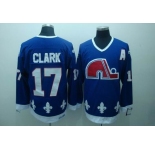 nhl quebec nordiques #17 clark  blue(ccm)