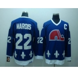 nhl quebec nordiques #22 marois ccm blue