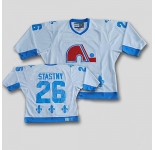 nhl quebec nordiques #26 stastny white(ccm)