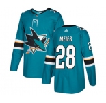 Adidas San Jose Sharks #28 Timo Meier Premier Teal Green Home NHL Jersey
