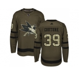 Adidas San Jose Sharks #39 Logan Couture Green Salute to Service Stitched NHL Jersey