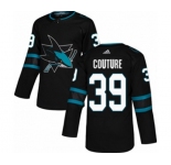 Adidas San Jose Sharks #39 Logan Couture Premier Black Alternate NHL Jersey