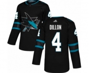 Adidas San Jose Sharks #4 Brenden Dillon Authentic Black Alternate NHL Jersey