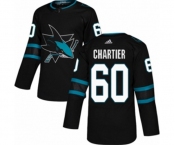 Adidas San Jose Sharks #60 Rourke Chartier Authentic Black Alternate NHL Jersey