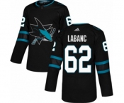 Adidas San Jose Sharks #62 Kevin Labanc Premier Black Alternate NHL Jersey