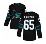 Adidas San Jose Sharks #65 Erik Karlsson Premier Black Alternate NHL Jersey