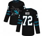 Adidas San Jose Sharks #72 Tim Heed Premier Black Alternate NHL Jersey