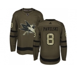 Adidas San Jose Sharks #8 Joe Pavelski Green Salute to Service Stitched NHL Jersey