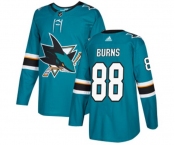 Adidas San Jose Sharks #88 Brent Burns Premier Teal Green Home NHL Jersey