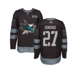 Men Adidas San Jose Sharks #27 Joonas Donskoi Black 1917-2017 100th Anniversary Stitched NHL Jersey