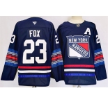 Men's New York Rangers #23 Adam Fox Navy 2024-25 Stitched Jersey