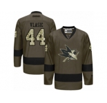 Men's Reebok San Jose Sharks #44 Marc-Edouard Vlasic Authentic Green Salute to Service NHL Jersey