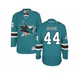 Men's Reebok San Jose Sharks #44 Marc-Edouard Vlasic Authentic Teal Green Home NHL Jersey
