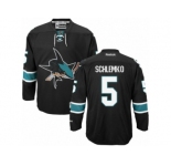 Men's Reebok San Jose Sharks #5 David Schlemko Authentic Black Third NHL Jersey