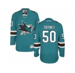 Men's Reebok San Jose Sharks #50 Chris Tierney Authentic Teal Green Home NHL Jersey