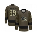 Men's Reebok San Jose Sharks #89 Mikkel Boedker Authentic Green Salute to Service NHL Jersey
