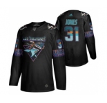 Men's San Jose Sharks #31 Martin Jones 2020 Los Tiburones Limited Hockey Jersey Black