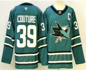 Men's San Jose Sharks #39 Logan Couture Teal Authentic Jersey
