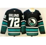 Men's San Jose Sharks #72 William Eklund Black 2024-25 Alternate Stitched Hockey Jersey