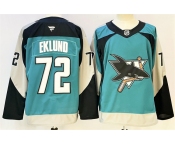 Men's San Jose Sharks #72 William Eklund Teal 2025 Alternate Stitched Hockey Jersey