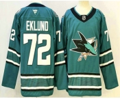 Men's San Jose Sharks #72 William Eklund Teal Authentic Jersey