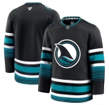 Men's San Jose Sharks Blank Black 2024-25 Alternate Stitched Hockey Jersey